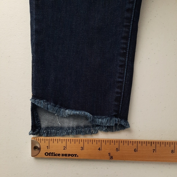 Democracy Ab Technology Dark Wash Raw Hem Ankle Skinny Jeans size 16W - Picture 14 of 14